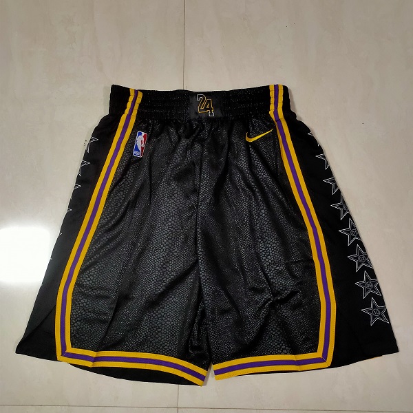 Men NBA Los Angeles Lakers Black Nike Shorts 0416->los angeles lakers->NBA Jersey